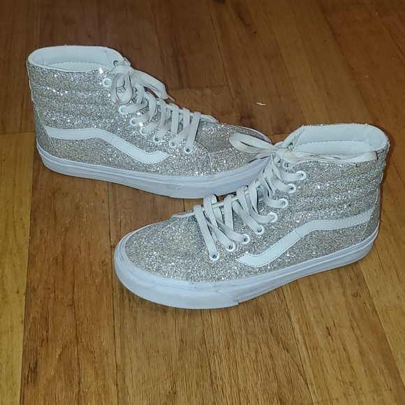 glitter vans high tops